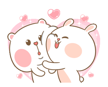 LINE Official Stickers - Sweet Marshmallow Couple 2 Example with GIF Animation.gif
